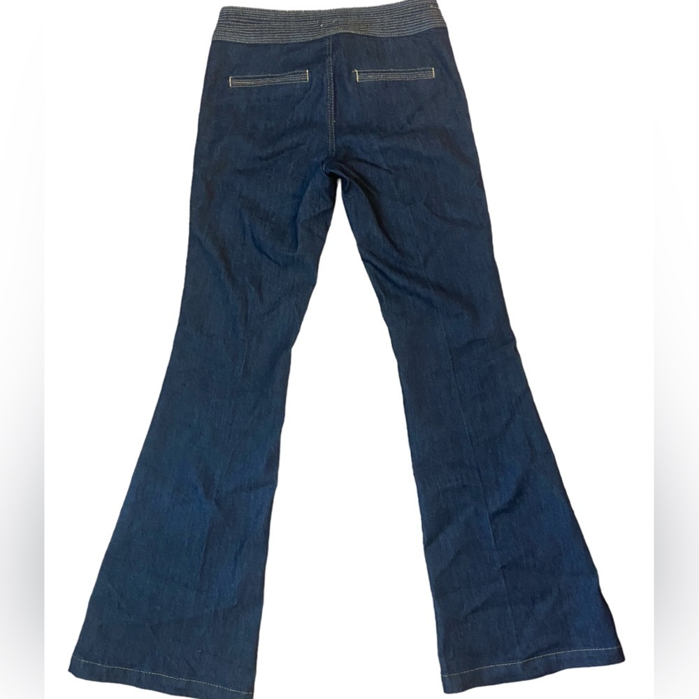 Cache Wide Leg Bell Button Low Rise Denim Jean Size 2 - Picture 8 of 16